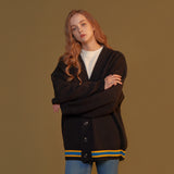 THREE LINES KNIT CARDIGAN_BLACK (6610782322806)