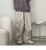 Bicol String Pleated Cargo Wide Pants