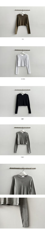 Leah Slim Muji Crop Long Sleeve Tee