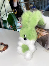 Green rabbit key ring