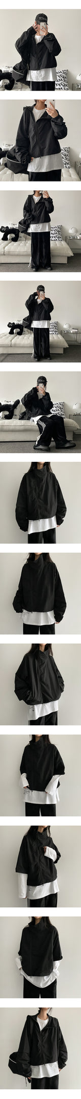 Veepa オーバーサイズ フィット ロング スリーブ Tシャツ