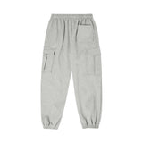 Balloon over cargo fleece jogger pants Melange Gray