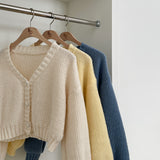 [3color] FLUID BALLOON V-NECK CARDIGAN