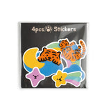 RAINBOW TIGER 4PCS STICKERS (6538525802614)
