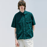 2ND タイプトラッカーナイロンシャツ / 2ND TYPE TRUCKER NYLON SHIRT DARK GREEN