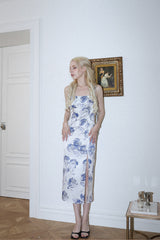 ローズスリットドレス/ROSE SLIT DRESS[white]