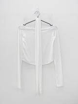 オフショルダーTシャツ / Off Shoulder Scarf T-Shirt (3color)