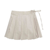 Kairo pleats skirt (beige) (6684261220470)