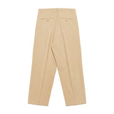 ワイドテーパードリンクルフリーチノパンツベージュ/[VARZAR] Wide Tapered Wrinkle Free Chino Pants Beige (6683670642806)