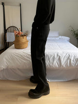 Jay Black Denim Long Bootcut Pants