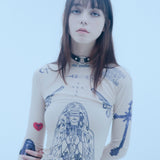 ナンウィズガンタトゥートップ/0 3 nun with guns tatto top
