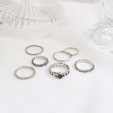 ブラックチェーンリングセット / Black chain ring set (7 set)