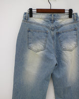 サンディングウォッシュローライズデニムパンツ / Sanding Wash Low Rise Denim Pants