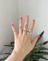 [I-DLE Soyeon] Silver gemstone ring_1