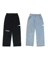 ムパナイフカッティングデニムパンツ / Mupa Knife Cutting Denim Pants (2color)