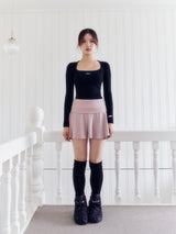 Deep Square Neck Top (BLACK)
