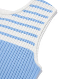スモールチェリーストライプニットベスト / SMALL CHERRY STRIPE KNIT VEST [SKY]