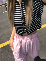 Adeline stripe zip up 