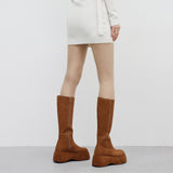 Sophie Velvet Square Long Boots