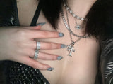 Silver crom neckless