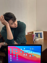 LMN セミワイドブラウンウォッシュドアウトデニム