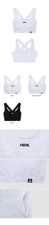 HIDE Cross Bra Top (Black) (6570977198198)