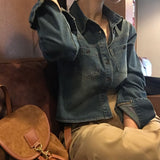 [BELLIDE MADE]  vintage cropped denim shirt