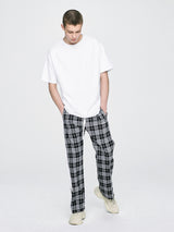CHECK TRACK PANTS - BLACK/WHITE (4623312257142)