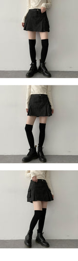 TICAポケットセイントデニムミニスカート/TICA Pocket Saint Denim Mini Skirt