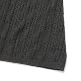 SMALL CHERRY CABLE KNIT DRESS [MELANGE GRAY]