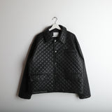 ASCLO Quilting Leather Jacket (2color) (6660639686774)
