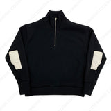 レザーパッチセミジップアップ/MT leather patch semi zip-up (3 colors)