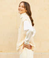 マークオーバーサイズニットベスト/RCH mark oversize knit vest ivory