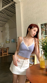 Reality V Lace Sleeveless Tee
