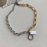 ユニークバーティカルビンテージチャームチェーンブレスレット/gs Unique Vertical Vintage Charm Chain Bracelet