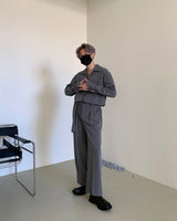ツータック ベルト ジャンプスーツ / RO Two-Tuck Belted Jumpsuit (4 colors)