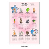 2023 ラビットカレンダーポスター/2023 RABBIT CALENDAR POSTER