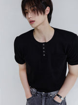 [COSYHARU MADE] single cotton short-sleeved shirt
