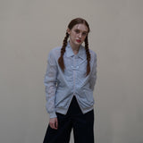 Blue Nylon Shrring Jacket