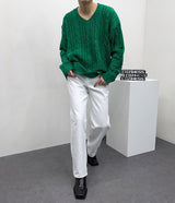 ウィステッドダメージニット/SK wisted damage knitwear (4 colors)