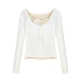 Chiffon Cake Layered Long Sleeve Tee