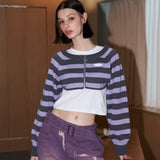[NF] VEINING KNIT BOLERO (PURPLE)_F22ZA920