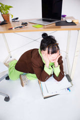 0MW tough cutting hoodie_light green
