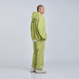 サークルニューシンボルロゴフーディージップアップ LIME