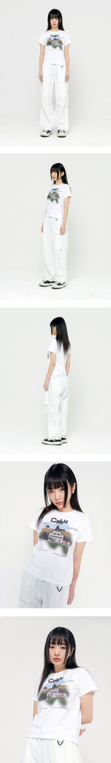 Calm Crop Tee White