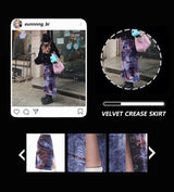 ベルベットクリーススカート/VELVET CREASE SKIRT