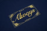 オールウェイズエンブロイダリースウェットシャツ / ALWAYS EMBROIDERED SWEATSHIRT(NAVY)