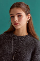 My heart combi earring