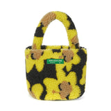 フラワーベアフラフィーミニバッグ / Flower Bear Fluffy Mini Bag_Black