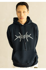 MASS THORN DESTROYED HOODIE MFHHD004-NV